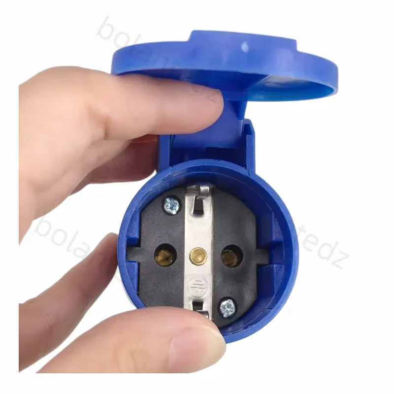 EU European Waterproof IP54 2Pin Electric Power Male Plug Female Schuko Rewireable Detachable Socket Adapter Extension Cord