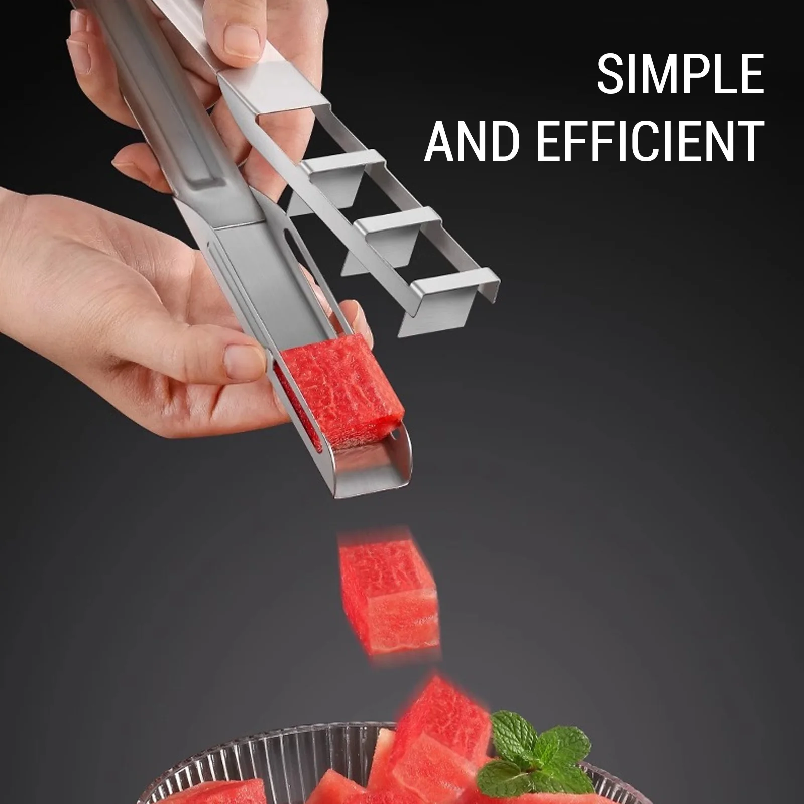 Fruit Cutter Melon Cube Melon Cutter Watermelon Cutter Grid Non Slip Multifunctional Detachable Melon Cube for Cantaloupe Papaya