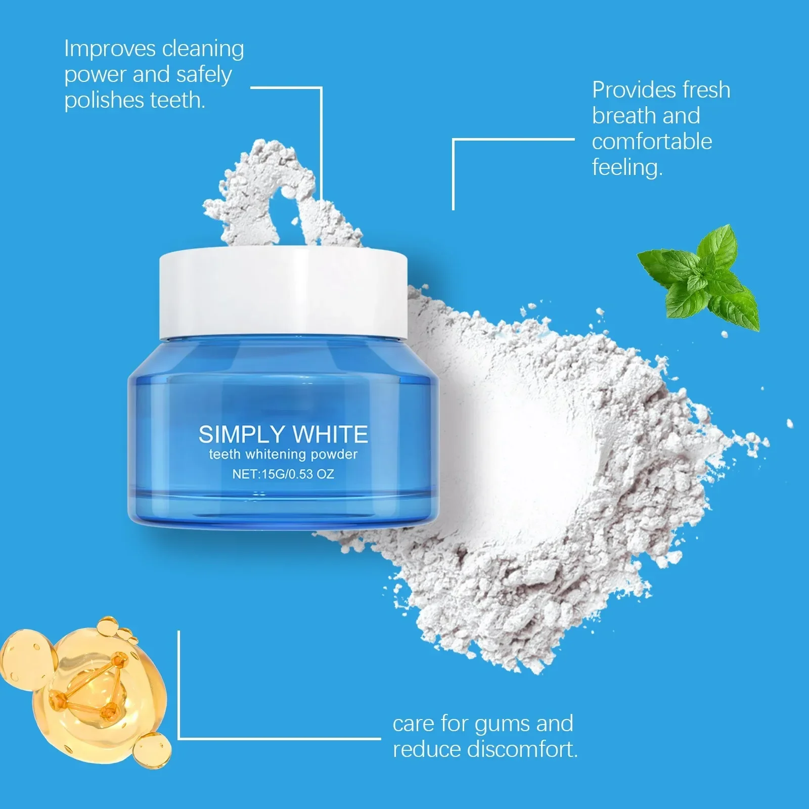 Teeth Powder Remove Plaque Stains Toothpaste Deep Cleaning Fresh Breath Oral Hygiene Dental Tools Teeth Care Toothpaste Powder