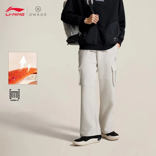 LI-NING Wade x YNG DNA collaboration série pantalon de survêtement chaud et ample à tube droit pour hommes AKLUE21 1