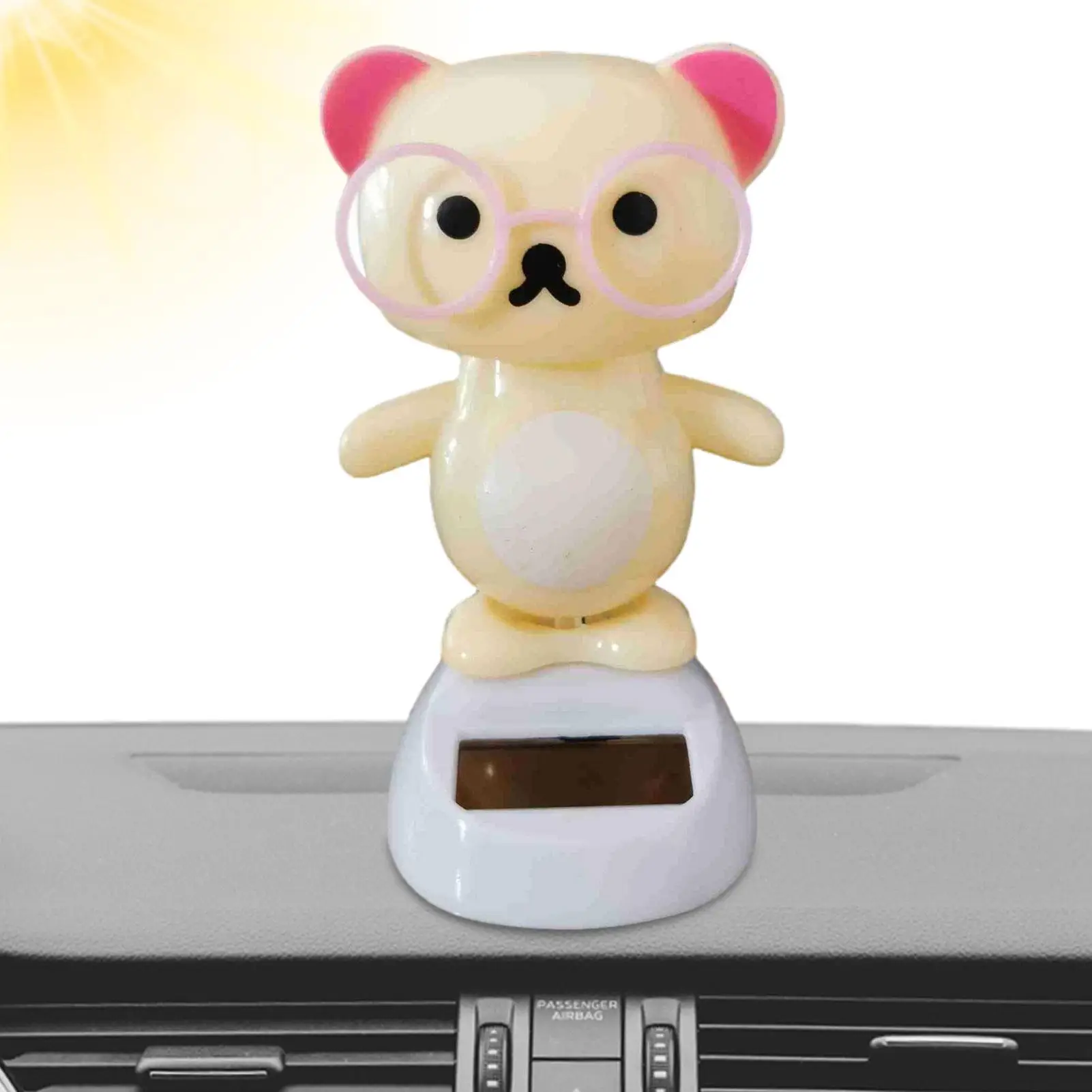 Solar Car Dashboard Ornaments Car Dashboard Dancing Doll Solar Powered  Animal Shaking Head Toy Cute Figurines Cake Topper - AliExpress