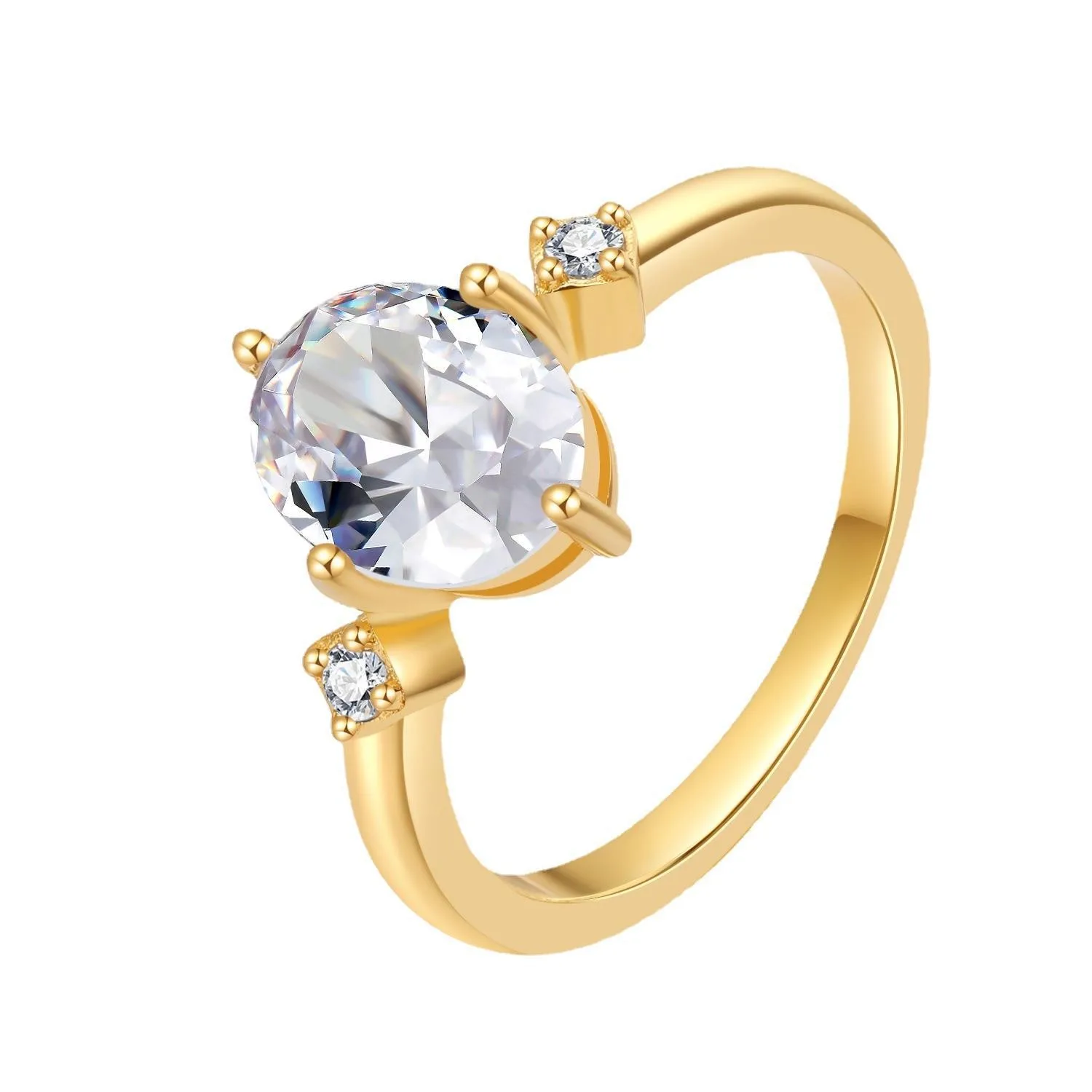 

QIANJINYI Lefei Fashion Luxury Trendy Classic Fine Creative Moissanite 2CT Big Egg Rings For Charm Women 925 Silver Jewelry Gift
