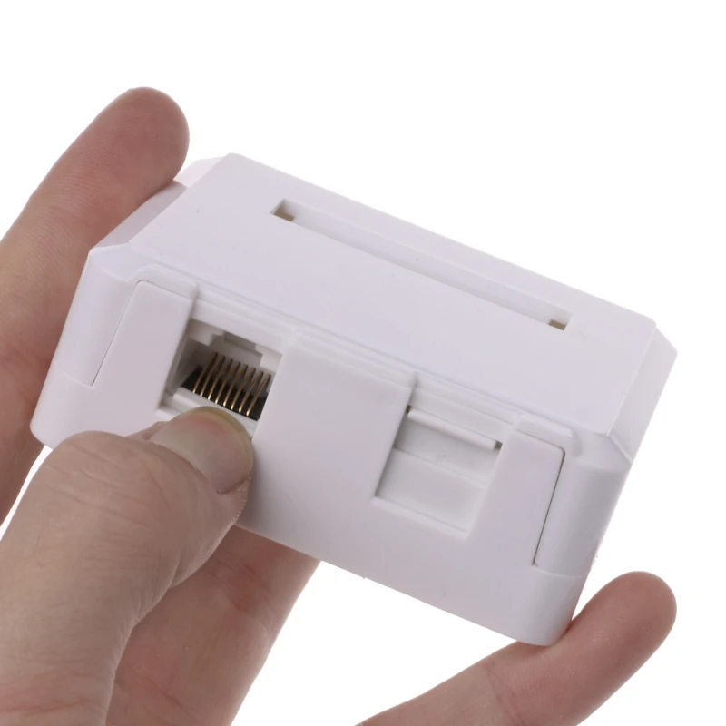 

Faceplate Wall Plate Socket Dual Ports Network LAN Telephone Panel White P9JB
