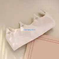 N80C Baby Boy&Girl- Birthday Party Crown Headband Toddlers Cloth Elastic Beanie Cap