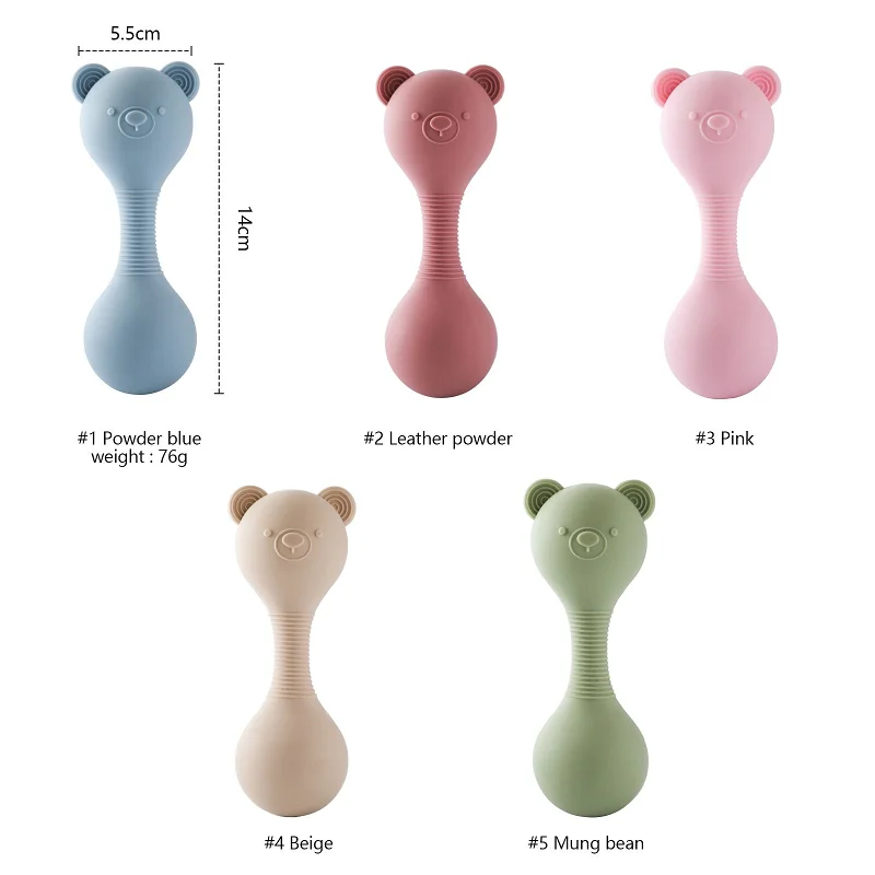 Baby Silicone Teether Toys BPA Free Silicone Cute Bear Nursing Teething Toys Food Grade Silicone Newborn Teether Toys Gift 6