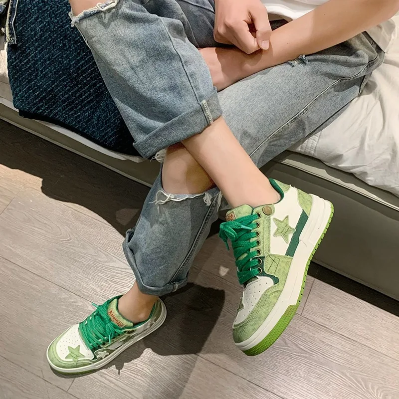 2024 Women Shoes For Men Tennis Star Punk Hip-hop Skateboard Fashion Male Sneakers Couples Outdoor Sports Casual