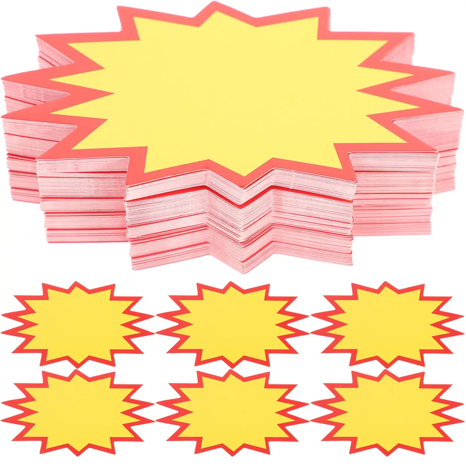 100Pcs Price Tag Advertising Paper Explosion Sticker Signs Price Tags Sales Price Label Tags For Supermaket Store 11x6cm 200pcs pop explosion poster promotions sale paper card board price label tag signage store display advertising