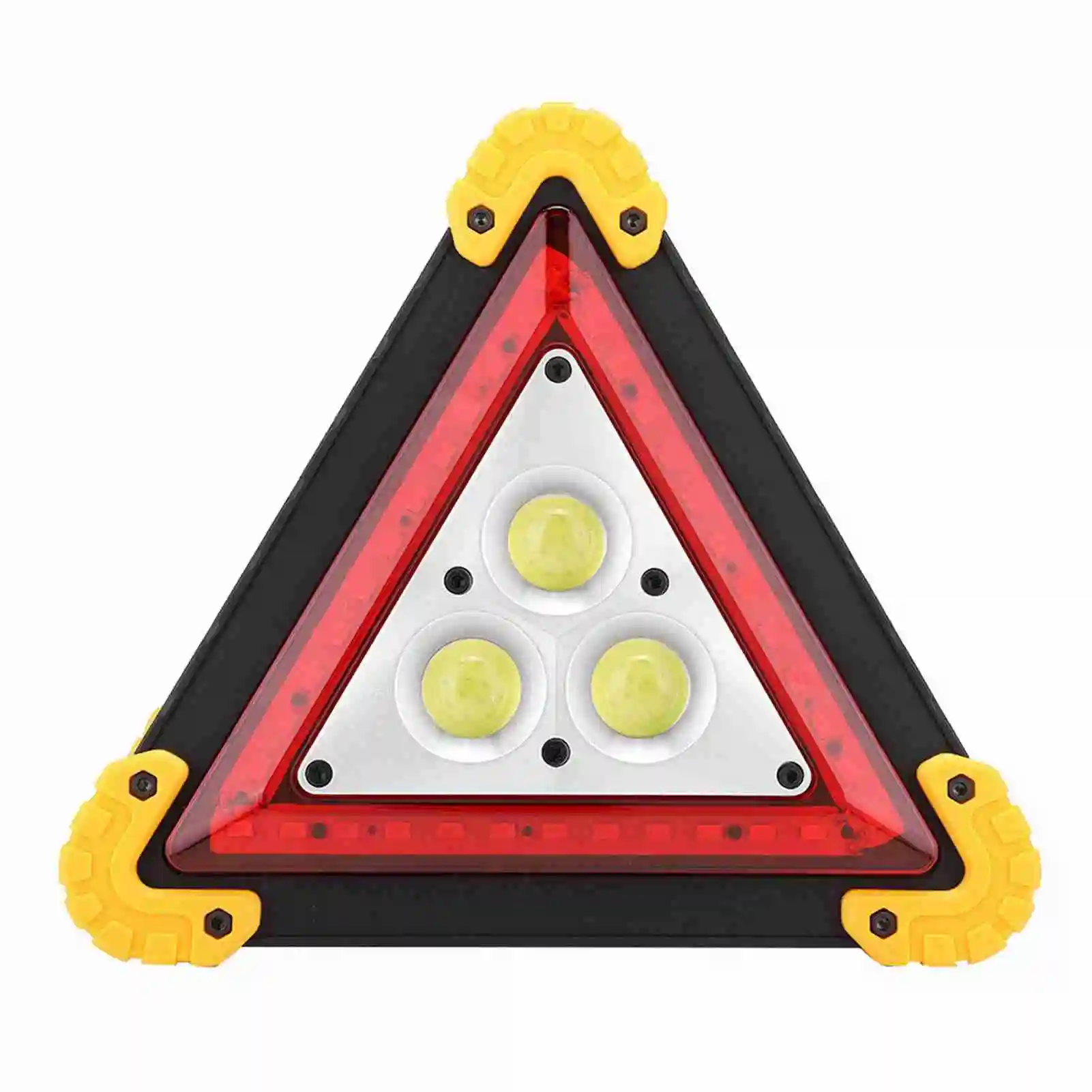 LED 삼각형 조명 30W 다기능 자동차 고장 비상 안전 삼각형 정지 표지판 (적색 LED 경고등 포함)