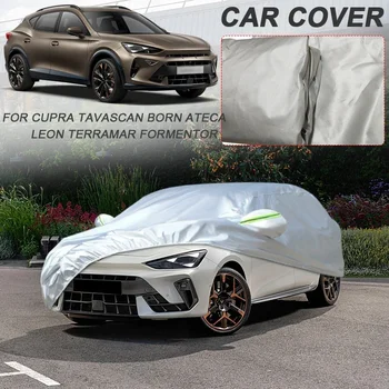 210T Polyester Waterproof For CUPRA ATECA BORN FORMENTOR LEON SPORTSTOURER TAVANSCAN TERRAMAR Car Cover Auto Dustproof Anti-UV 1