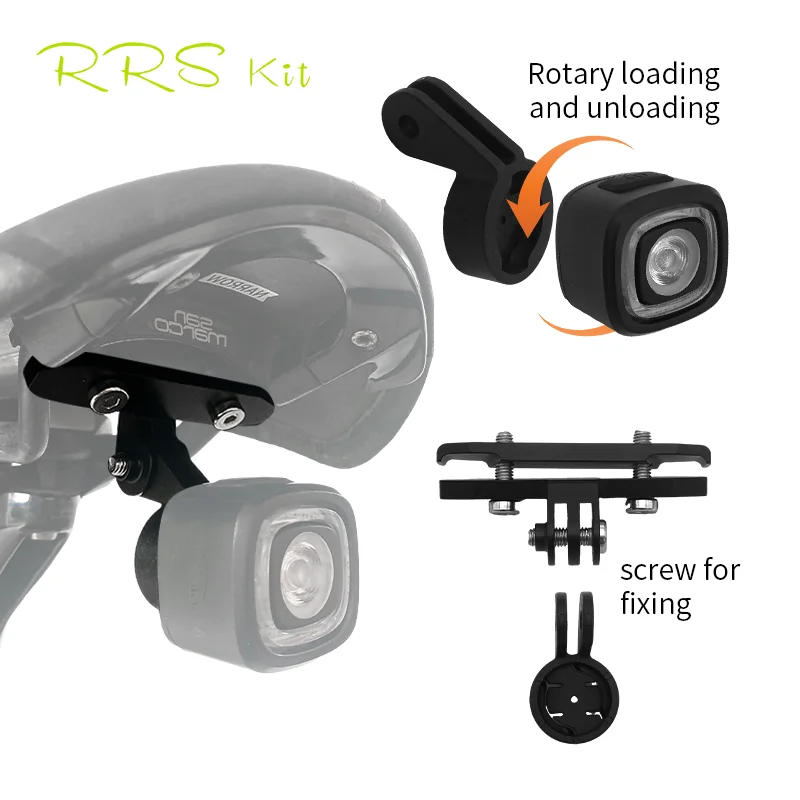 Bicycle seat cushion accessories RRSKIT holder for GOPRO for Magicshine RN120 tail light holder double hole adapter seat cushion bow mounting bracket