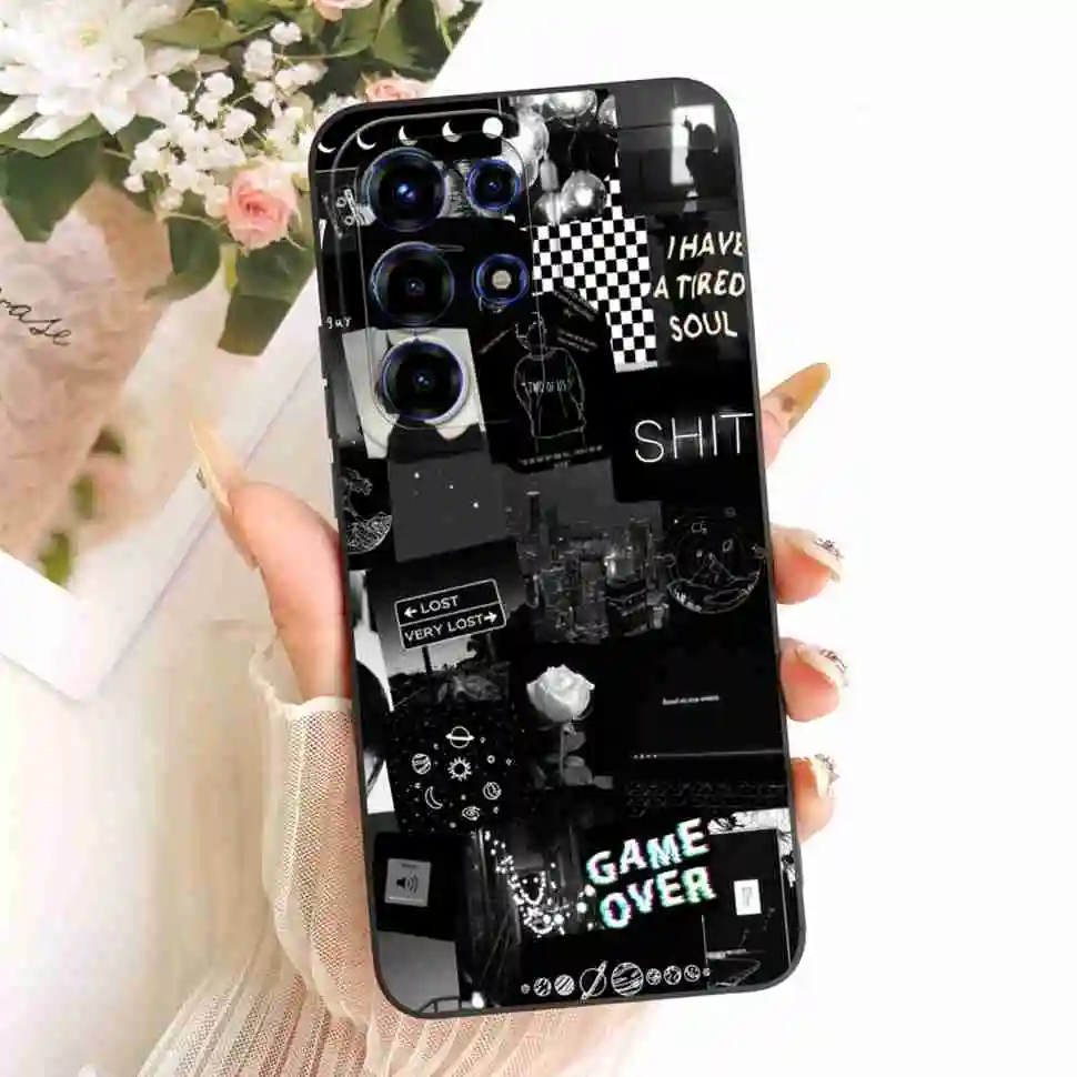 Floral Silicone Soft Shockproof Back Cover Case