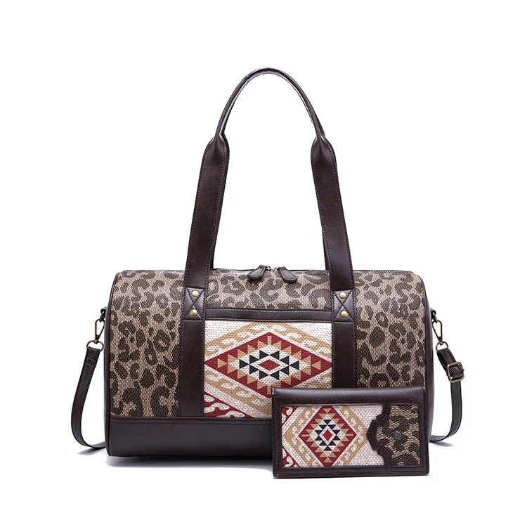 

Женская сумка с верхней ручкой, большая сумка-тоут, Леопардовый коврик, Cowgirl, Западная стильная сумка