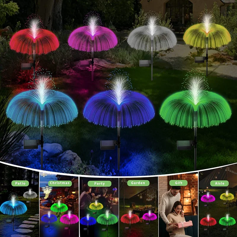 

7 Color Change Solar LED Jellyfish Lights Outdoor Garden Decor Solar Light Lawn Lamp Waterproof Patio Yard Pathway Decor