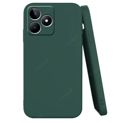 Liquid Silicone TPU Soft Case Cover in Vibrant Colors - New Original Design for Realme Note 50 (Black Green)