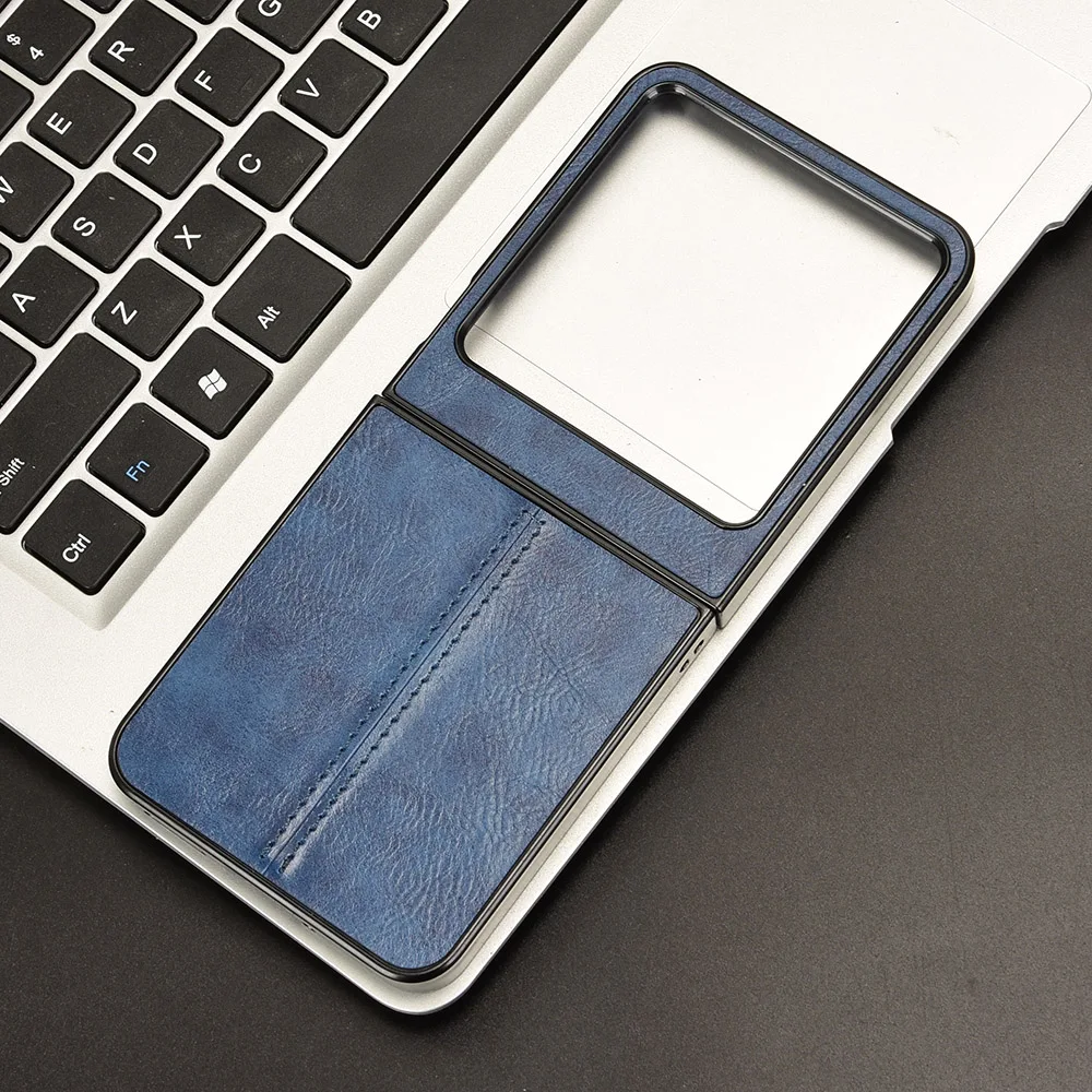 Luxury Leather Skin Texture Ultra-Thin Slim Back Cover for Tecno Phantom V Flip 2
