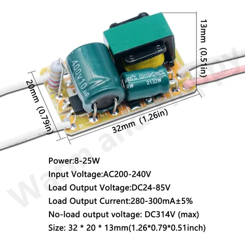 LED 드라이버 8W 18W 25W 36W 50W 300mA 250mA LED 비 절연 정전류 변압기 AC-DC 컨버터, 전원 장치 장치 2