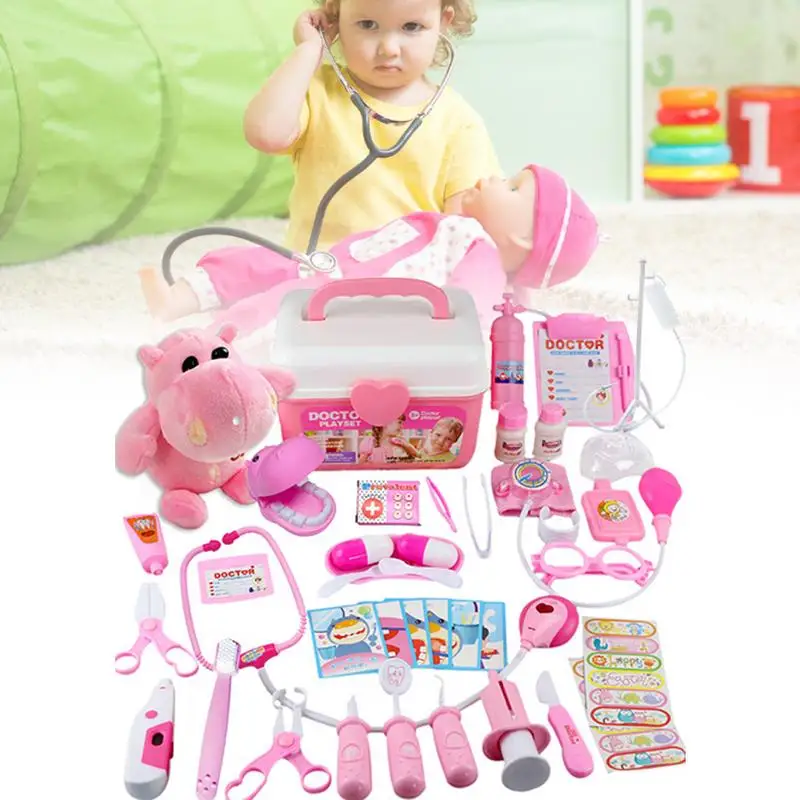 

Play Doctor 42-pcs Pretend Play Toys Medical Doctor Playset Toys Nurse Appliance With Medical Box For Boys And Girls Birthday
