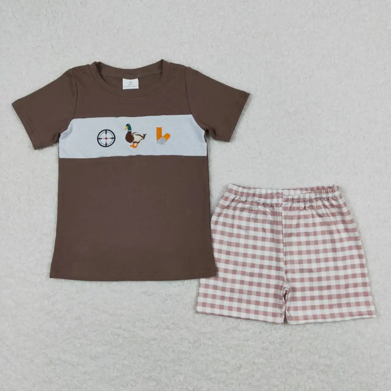 

BSSO0573 Toddler Boutique Clothes Short Sleeve Top With Shorts Set Cow Print Kids Boys Summer Outfits