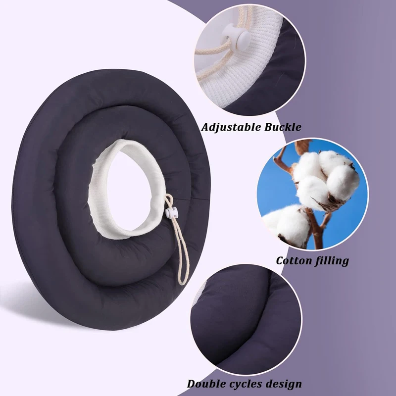 Pet Protective Nylon Elizabethan Collar - Anti-Licking Wound Healing Cone