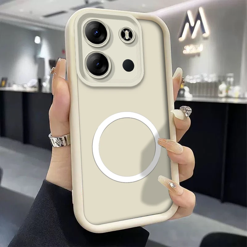 Silicone Matte Back Cover with Magnetic Sticker