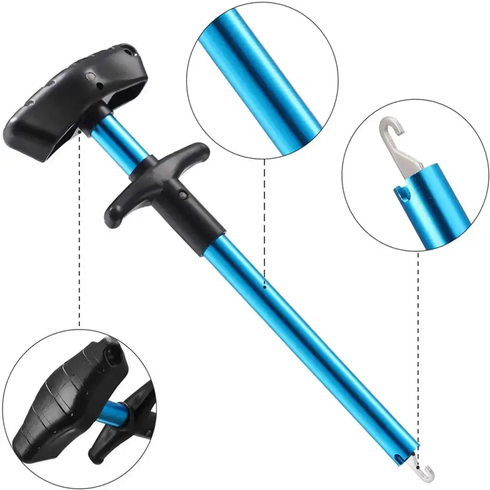 Compact Aluminum Fish Hook Remover and Lure Extractor Tool