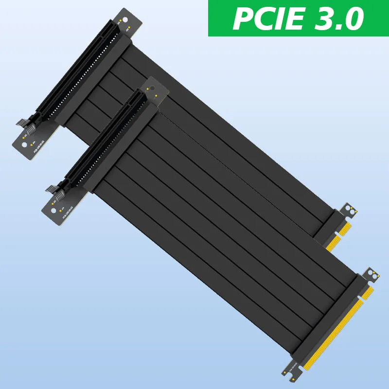 

Черный кабель расширения PCI Express 16x, гибкий кабель Gen3, высокоскоростной удлинитель порта, адаптер, карта расширения PCIe 3,0 X16, держатель графического процессора