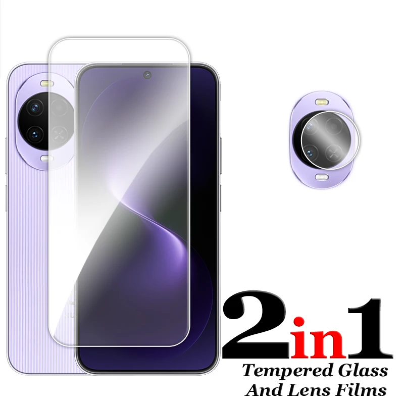 Clear Full Glue Tempered Glass Screen Protector with Lens Film