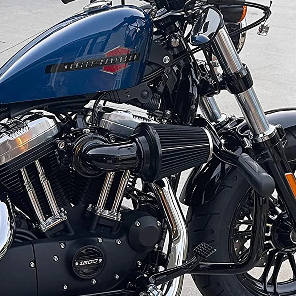 Kit De Filtro De Aire Negro Venturi Cut Para Harley Dyna FXR Street Bob Softail Fatboy 93-2015