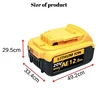 DCB200 20V 12000mAh Lithium Replacement Battery For Dewalt 18V DCB184 DCB200 DCB182 DCB180 DCB181 DCB182 DCB201 DCB206 3