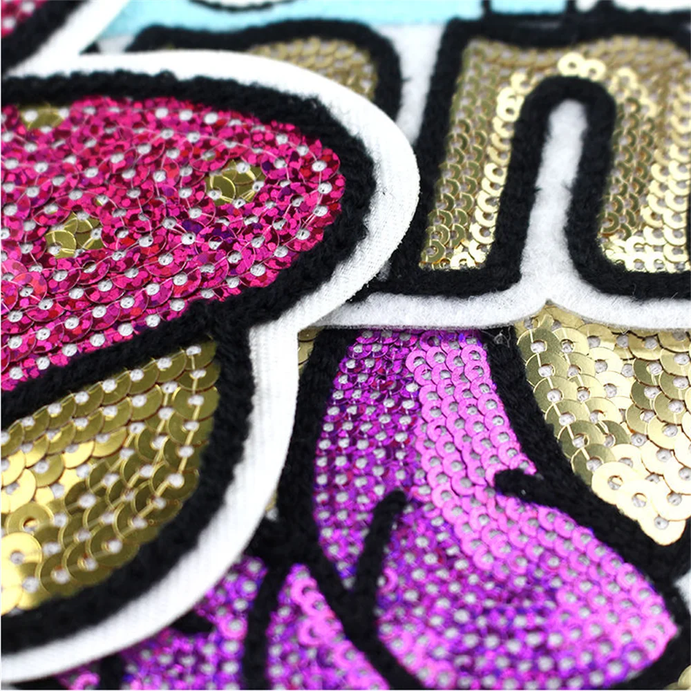 Disney Cartoon Embroidered Patch for Clothing Large Minnie Mouse Image Stickers on Clothes Baby Sleep Bag Patches for Clothing
