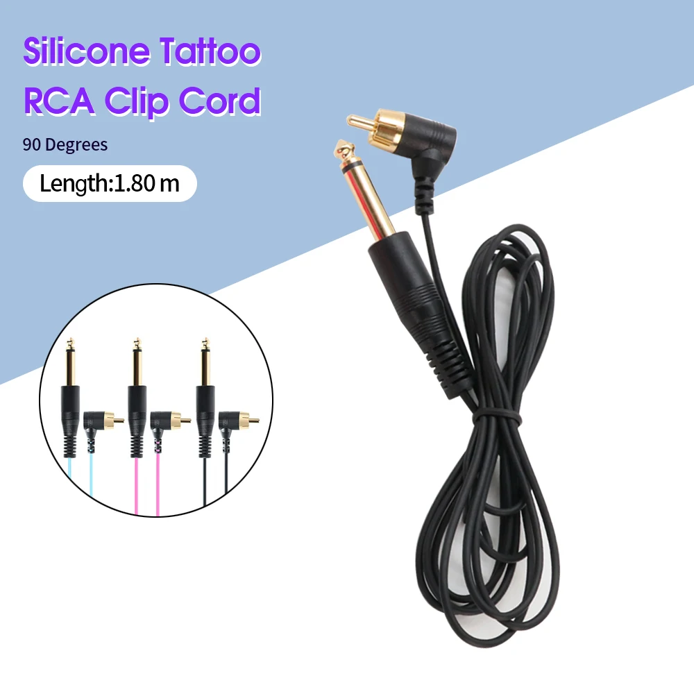 

Провод RCA/DC для тату-машинки, 3 цвета, 1,8 м
