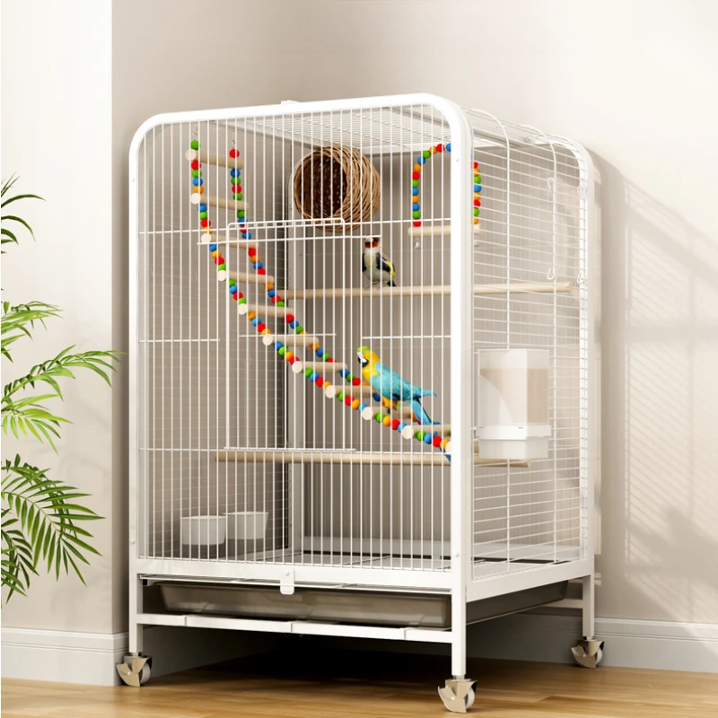 

Budgie Hut Bird Cages Parrot Large Stand Backpack Toys Bird Cages Habitat Garden Vogelkooi Accessoires Bird Supplies RR50BN