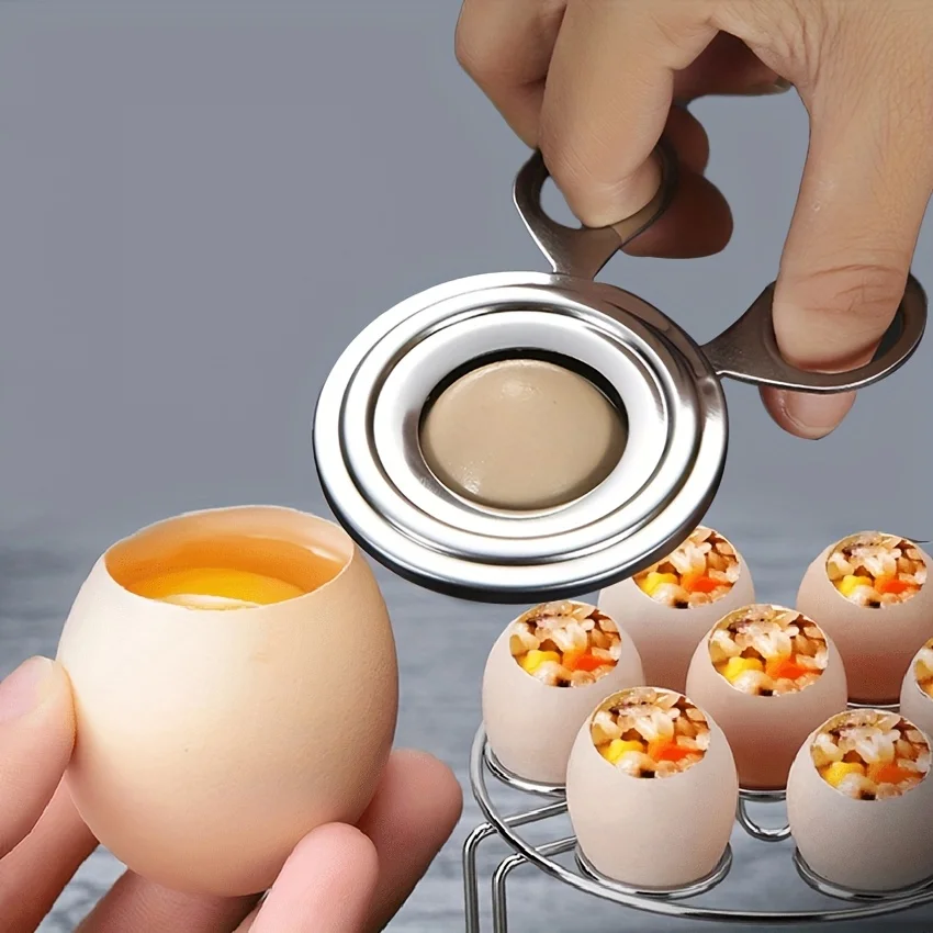 1pc Portable Stainless Steel Egg Lover'S Portable Egg Tool - Easy To Break Perfect for Home Use, Durable Kitchenware