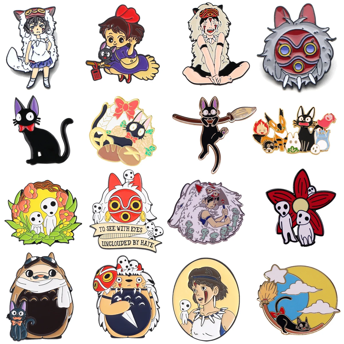 

Cute Movie Anime Enamel Brooches Collection Cartoon Pins Clothing Backpack Lapel Badges Fashion Jewelry Accessories Gifts