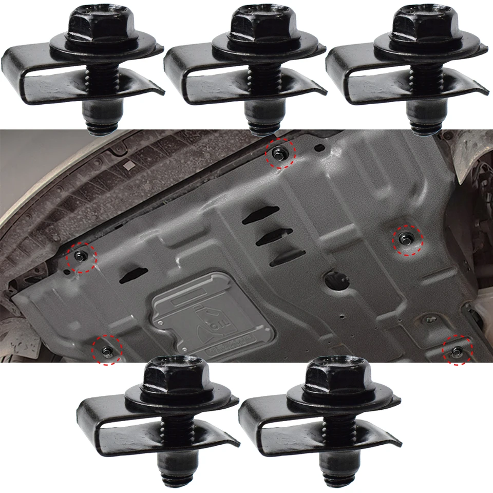 GOOACC 70 bulloni per motore sotto copertura paraspruzzi, per paraurti e parafango, clip di fissaggio a pressione, in nylon