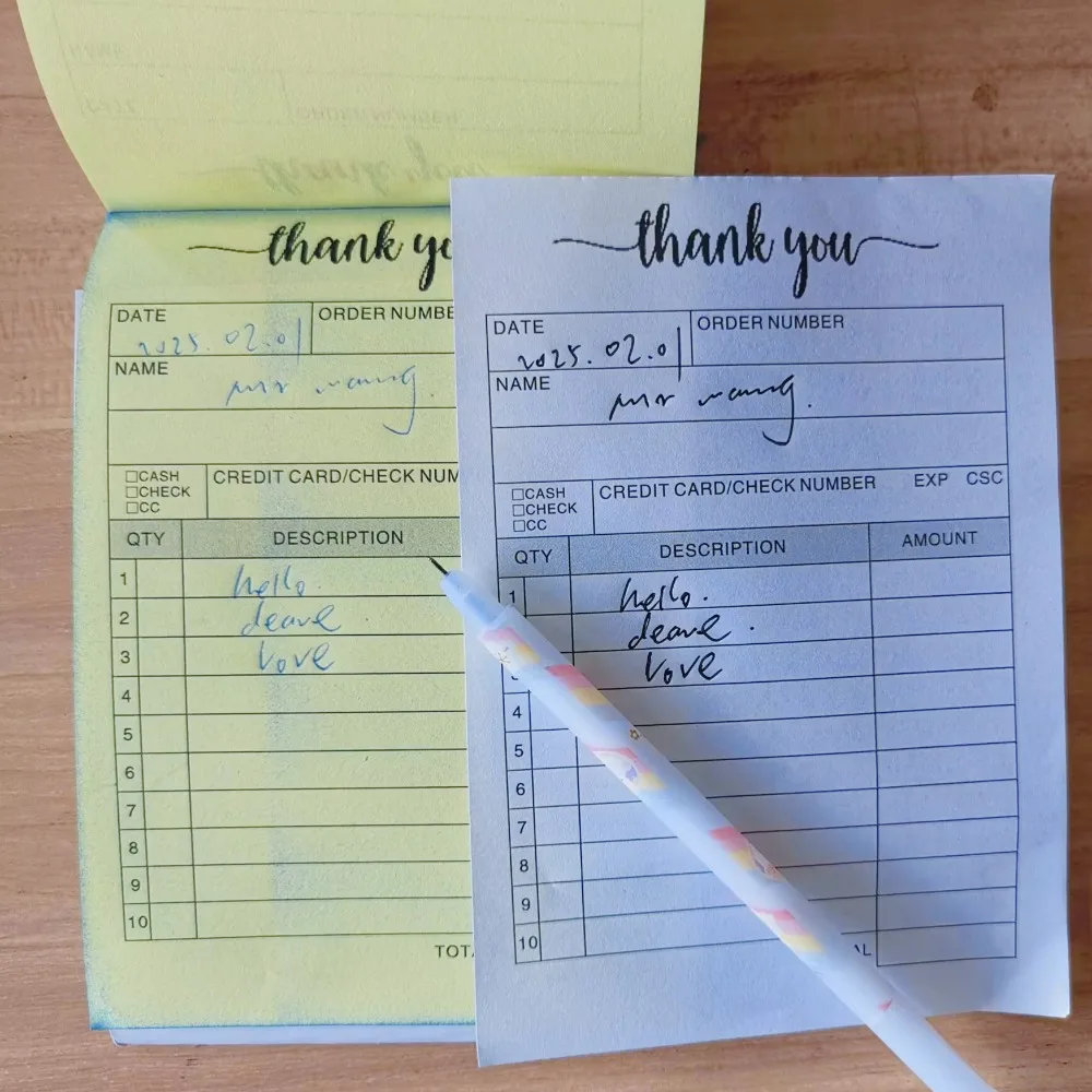 Carbonless Sales Invoice Book with Cardboard Backing - White/Yellow (Available in Single or 5-Pack)