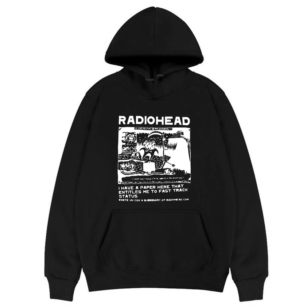 NEU Radiohead Sudadera con capucha para hombre mujer, chándal holgado de algodón 100%, con diseño de Tour de América del Norte, talla europea| Sudaderas con capucha y sudaderas| - AliExpress