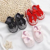 Cute Shoes For 0-1 Years old Baby Girls Soft Sole First Walkers Footwear Floral Bowknot Cozy Cotton Shoes 2