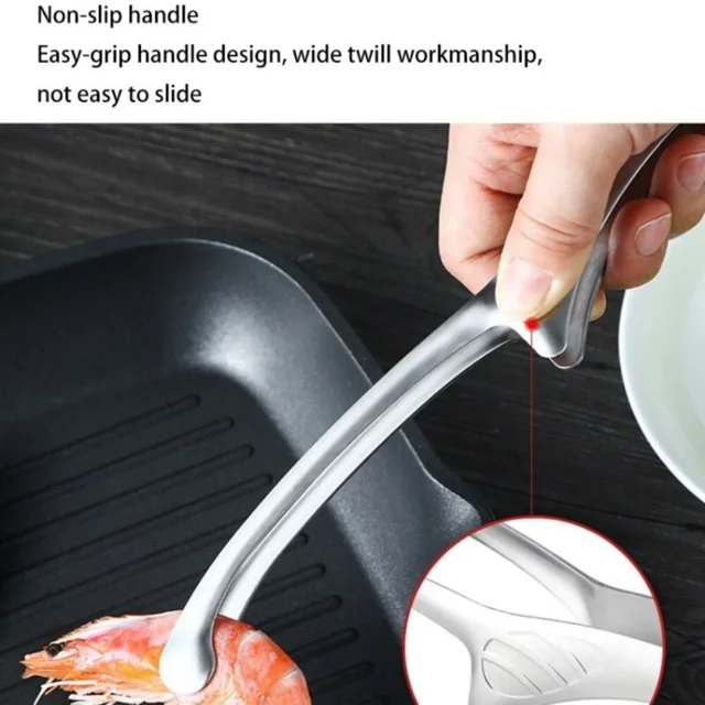 Stainless Steel Long Handle Food Tongs 4