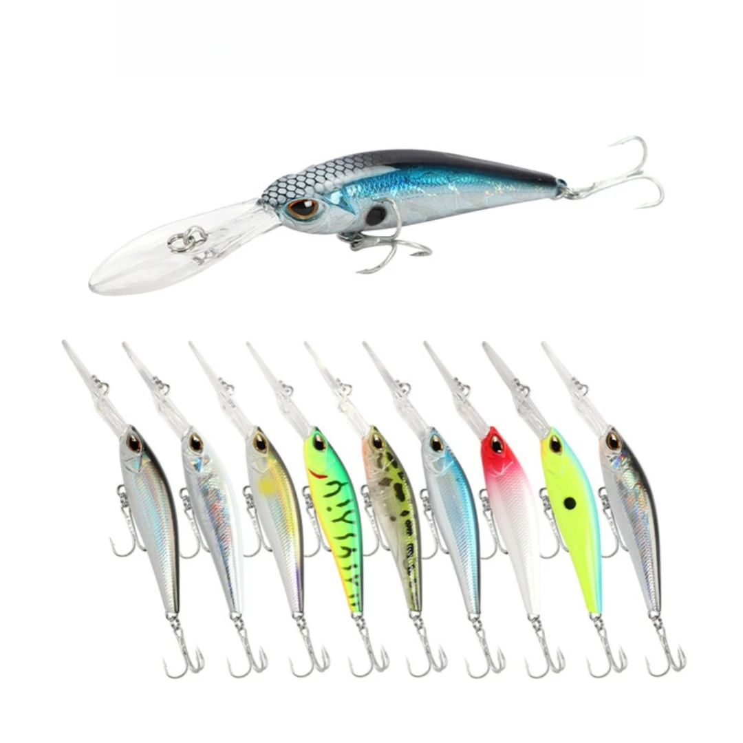 

5pcs 6g Fishing Lure Long Lip Minnow Wobbler Lure Deep Diving Floating Jerkbait Swimbait Artificial Hard Bait Trout Bass Bait