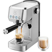 Espresso Machine 20 Bar, Professional Espresso Maker Cappuccino Machine with Steam Milk Frother, Stainless Steel Espresso 1