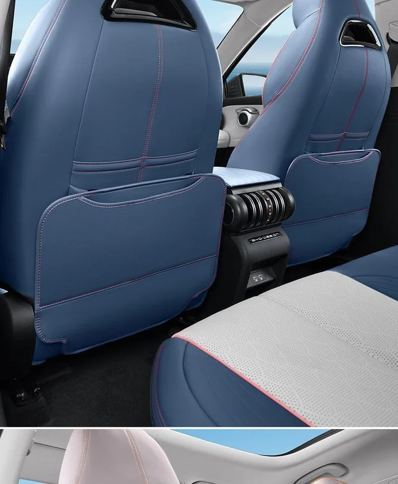 For BYD Yuan Plus Atto 3 2022-2025 Car Seat Back Anti Kick Protector Pad Leather Anti Dirty Protection Mat Interior Accessories
