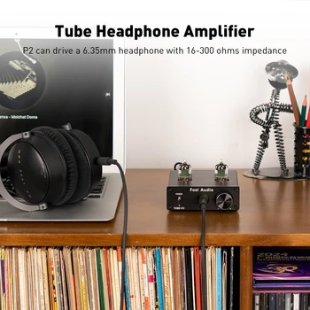 Fosi Audio P2 integrated Portable Headphone Amplifier Vacuum Tube Amp Mini HiFi Stereo Audio with Low Ground Noise for Headphone 4