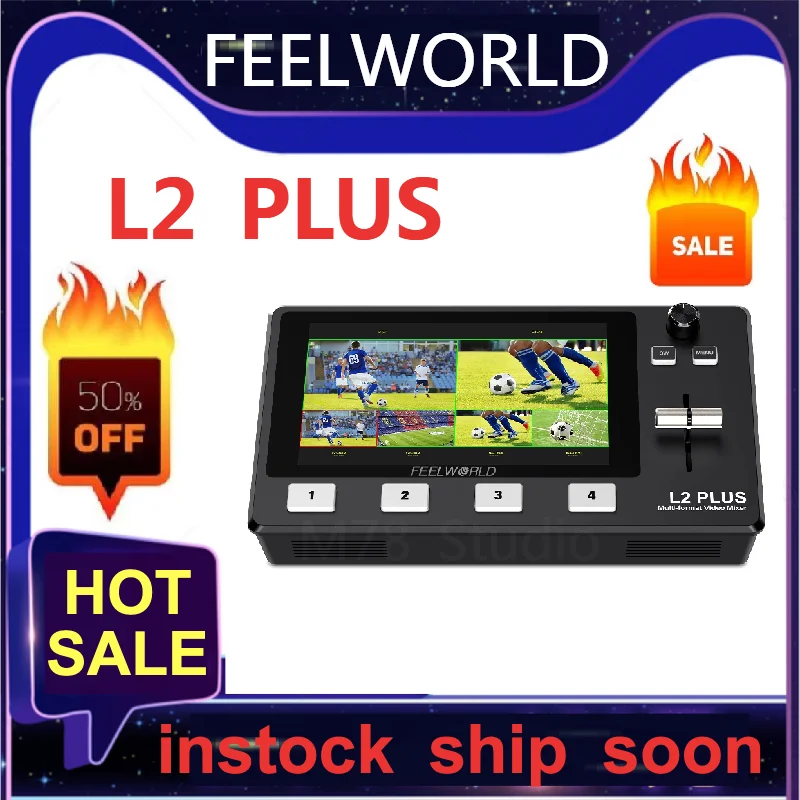 FEELWORLD L2 PLUS Multi-camera Video Mixer Switcher with 5.5&ampquot LCD Touch Screen PTZ Control Chroma Key USB3.0 live streaming |