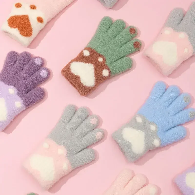 Baby Mittens Cat Gloves 1 Pair Furry for Kids Boy Girl