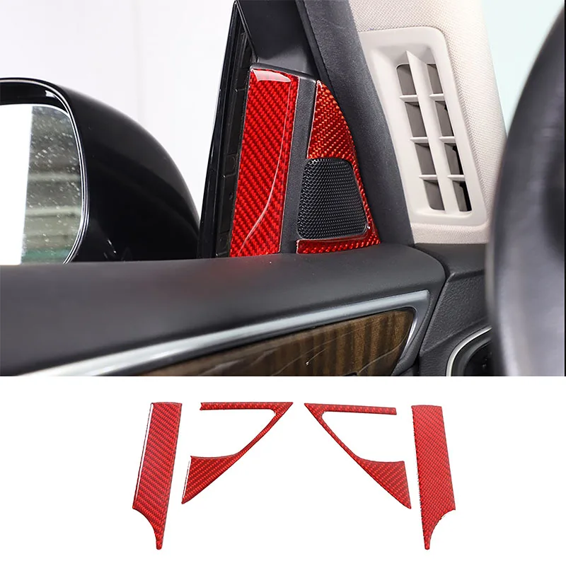 

For 2015-2022 Infiniti Q50L Soft Carbon Fiber Car Door Horn Panel Cover Sticker Car Interior Protection Accessories 4Pcs