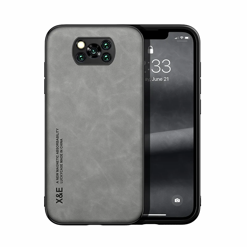 thumbnail image 1 of Funda magnética de piel de oveja para móvil, cubierta de cuero de lujo para Xiaomi Mi POCO X5 X4 X3 Pro NFC M3 M4 Pro M5 F5 F3 F4 GT X3 X4GT X2 F2 Pro, 1 of 5