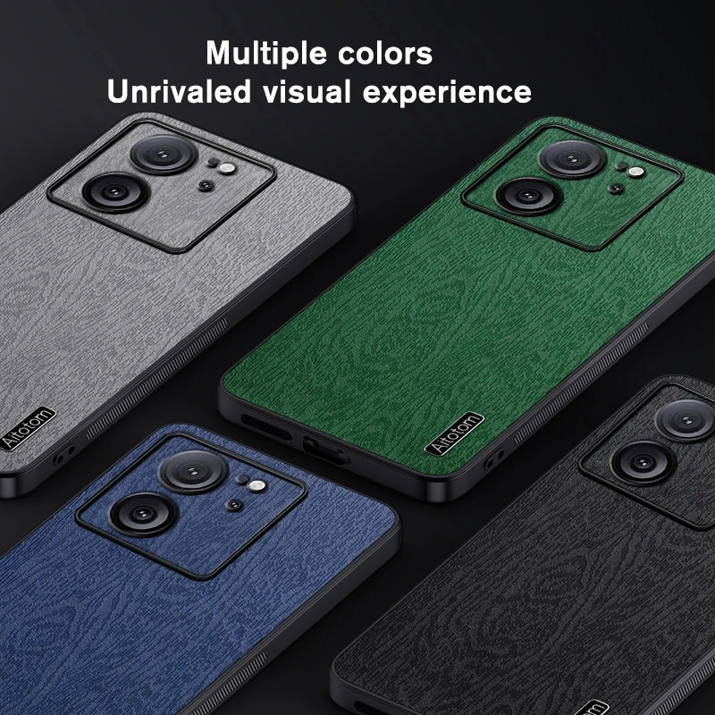 Étui de protection antichoc pour Xiaomi 13T 5G Pro, coque arrière en cuir de Grain d'arbre, Xiomi Redmy Redmi K60 Ultra, funda pour téléphone_voghion.com