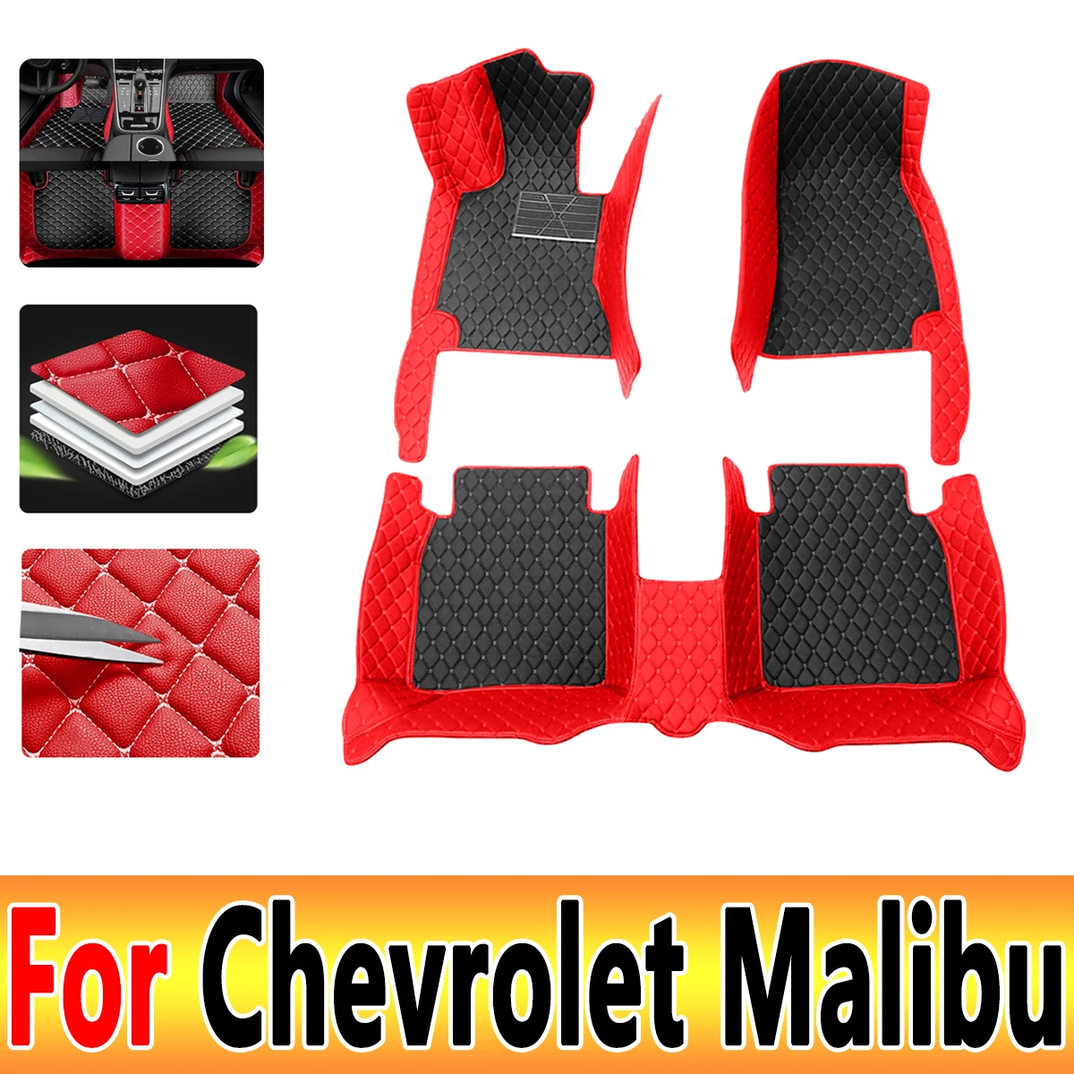 

Car Floor Mats For Chevrolet Malibu 2012 2013 2014 2015 Custom Auto Foot Pads Automobile Carpet Cover Interior Accessories