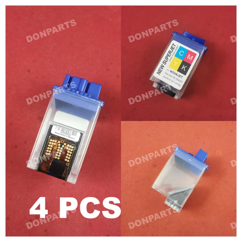 NEW 4X Empty Ink Cartridge Printhead Print Head 600DPI for Encad NovaJet 500 505 600 630 700 736 750 850 880 Inkjet Printer CISS